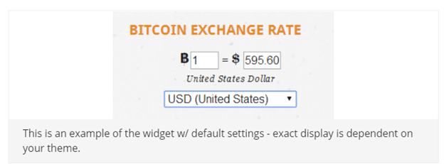 BTC Exchange Widget