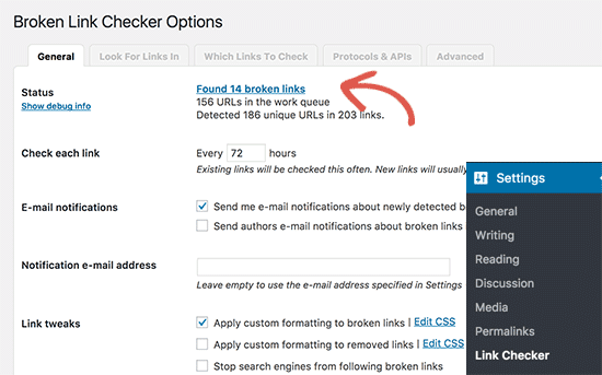 Fixing Brockenlink Checker