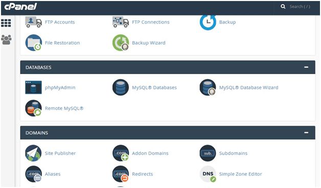 Cpanel Dashboard