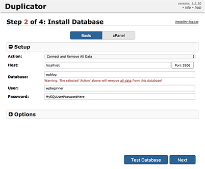 Install Database