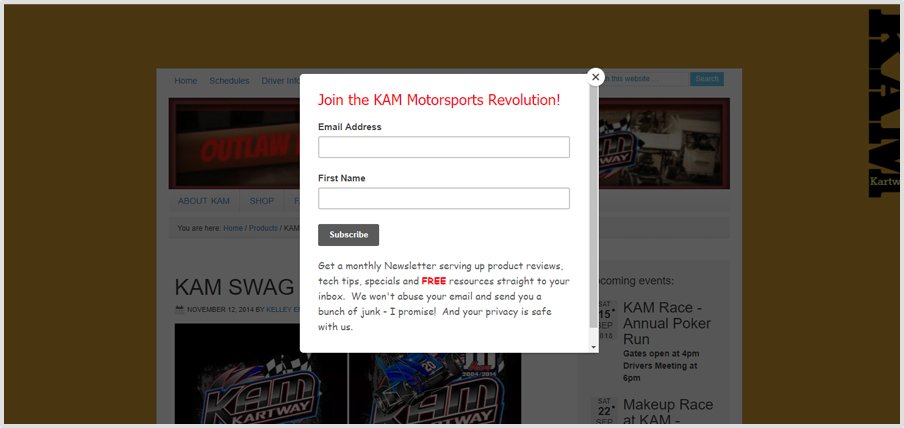 Annoying Pop-Up Menu Kam-Swag