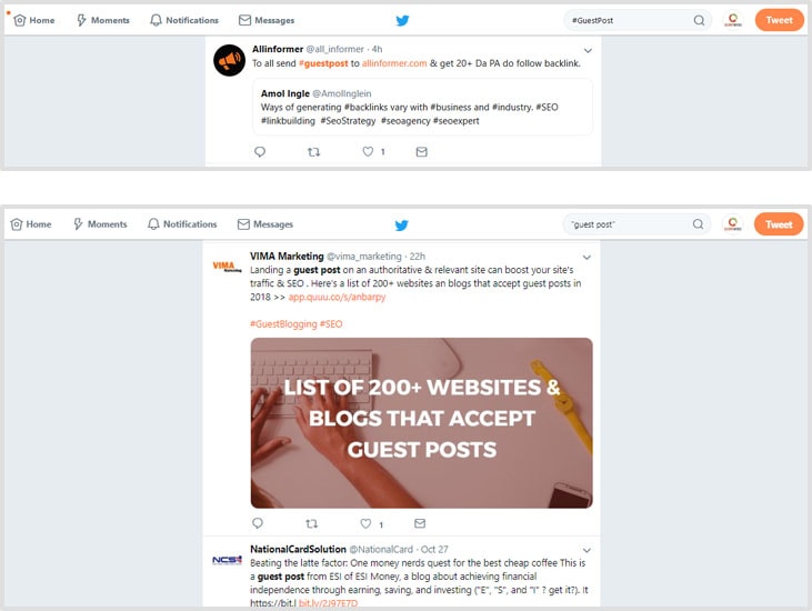 Guest Post Queries String