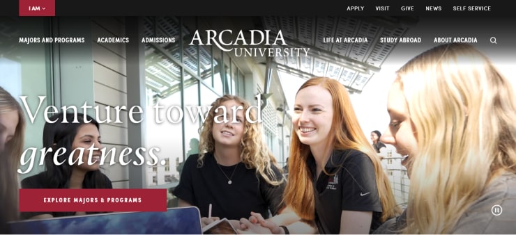 Arcadia University Website Design