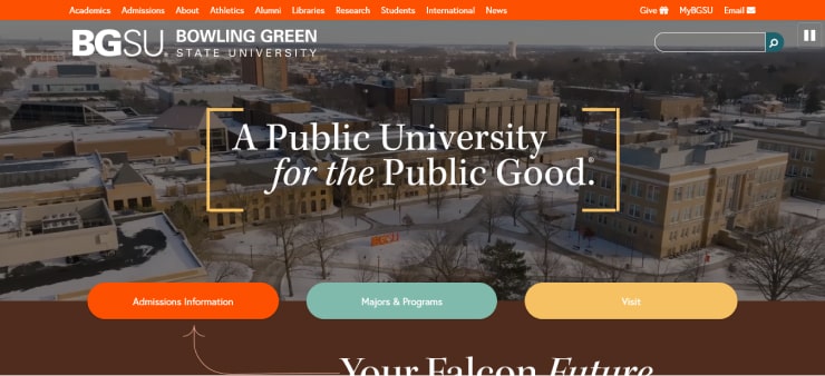 Bowling Green State University Website Design