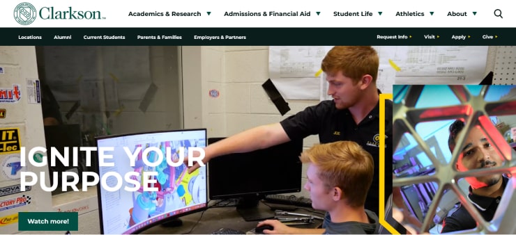 Clarkson University Website Design