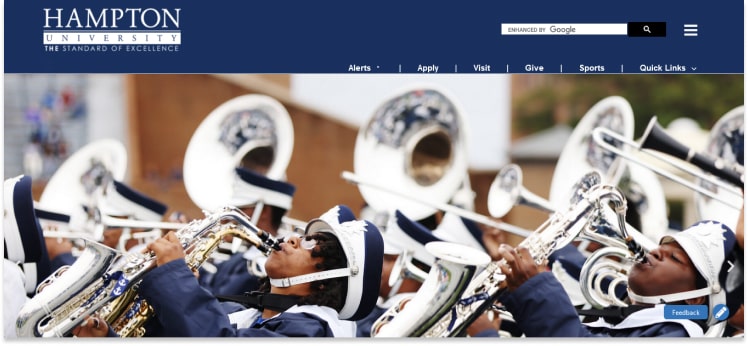 Hampton University Website Design