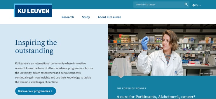 KU Leuven Website Design