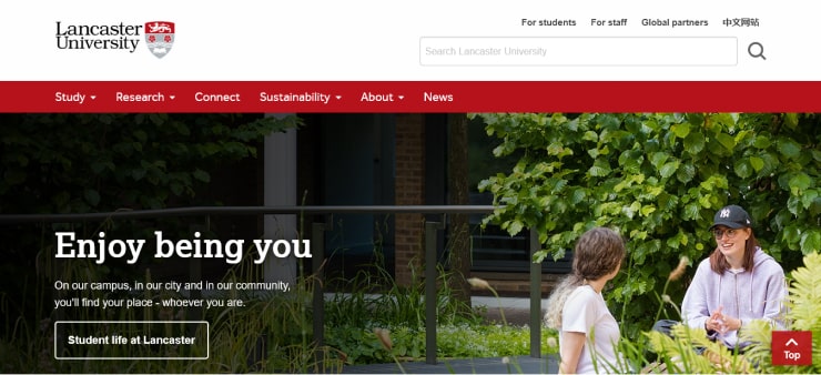 Lancaster University Website Design