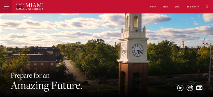 Miami University Website Design