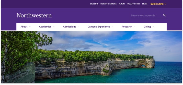 Northwestern University Website Design