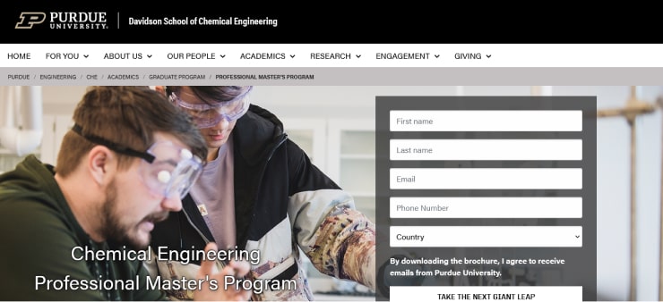 Purdue University Website Design