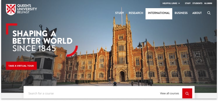 Queen’S University Belfast Website Design