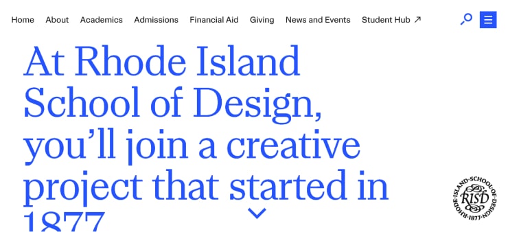 Rhode Island School Of Design Website Design