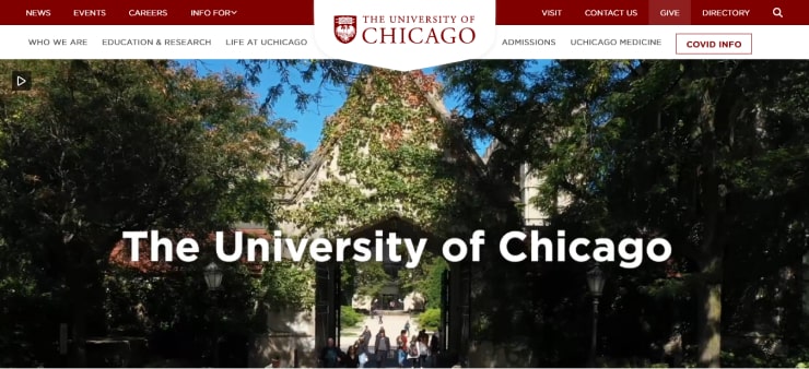 The University Of Chicago Website Design