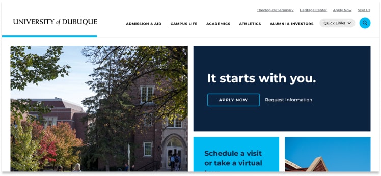 University Of Dubuque Website Design