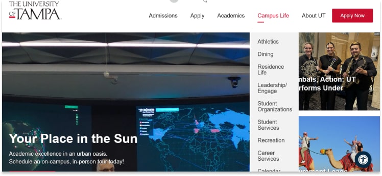 University Of Tampa Website Design