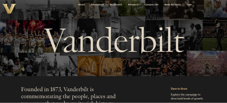Vanderbilt University Website Design