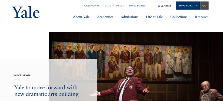 Yale Website Design