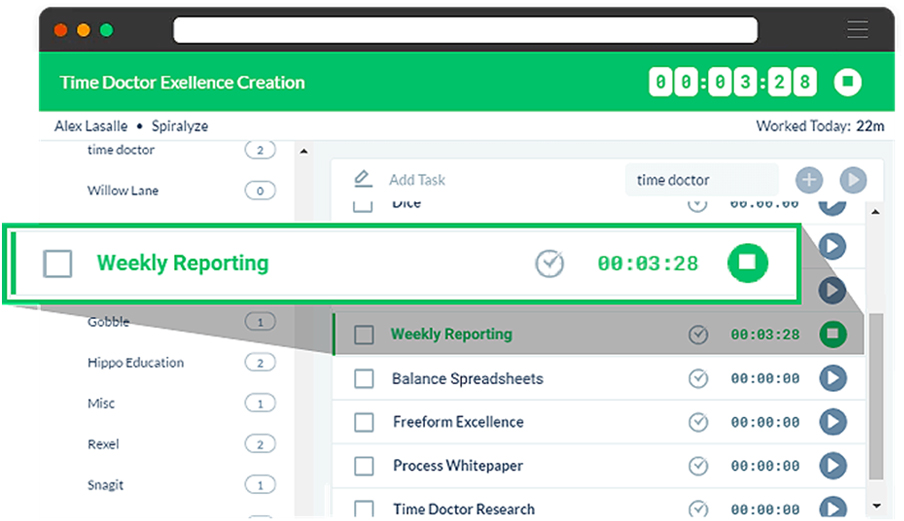 Time Doctor – Track Projects in Real-time