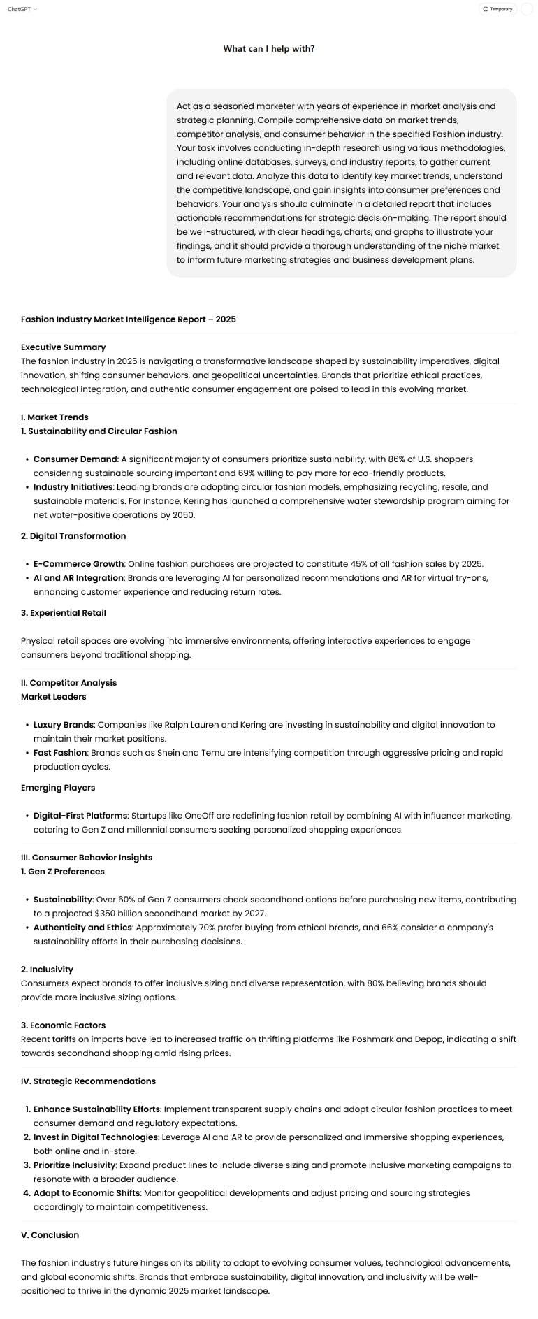 ChatGpt Prompts For Marketing Strategy