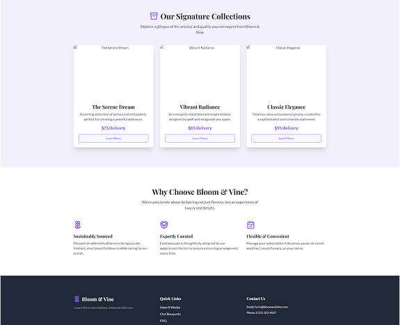 Bloom & Vine Home Desktop