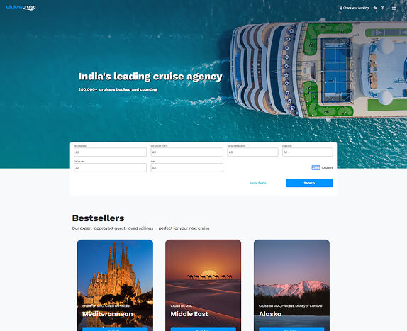 Click My Cruise Home Desktop
