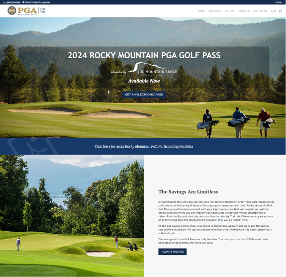 Golf Pass Home Desktop