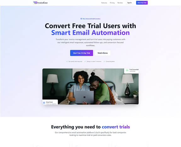 InvoiceEase Home Desktop
