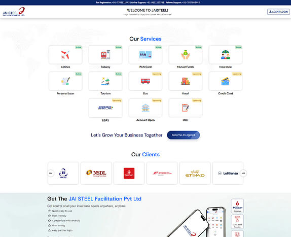 Jai Steel Home Desktop