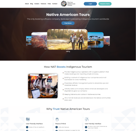 Native American Tours Home Desktop