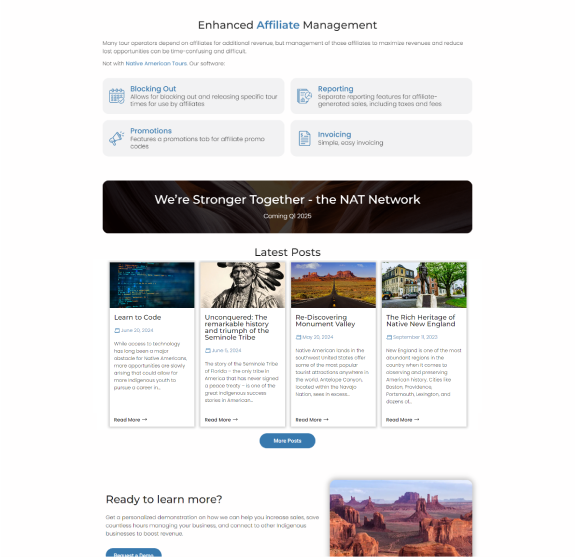 Native American Tours Services Desktop