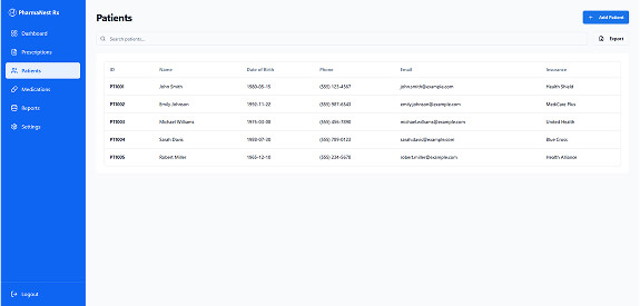 PharmaNest Rx Home Desktop