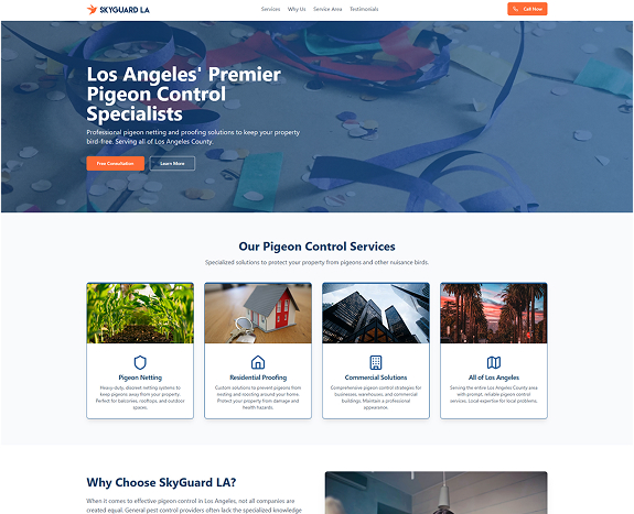 SkyGuard LA Home Desktop