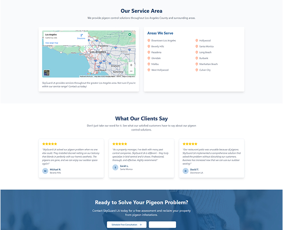 SkyGuard LA Home Desktop