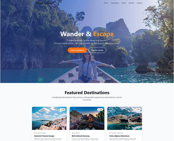 Wander & Escape Home Desktop