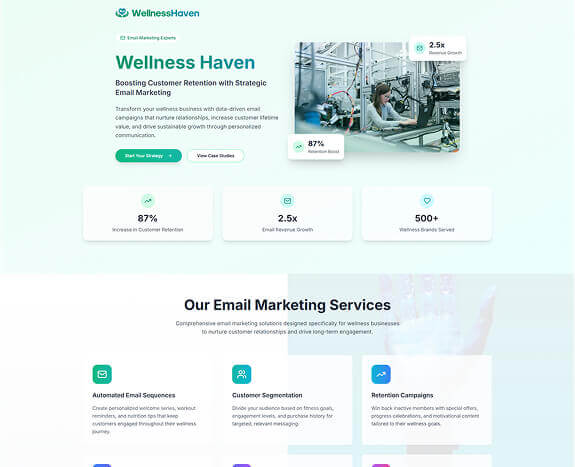 Wellness Haven Home Desktop